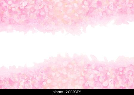 pastel printemps rose splash résumé sur la peinture naturelle aquarelle arrière-plan de la courbe Banque D'Images