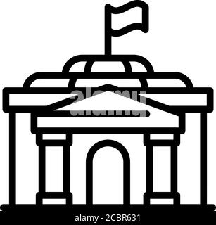 Icône du Parlement urbain, style de contour Illustration de Vecteur