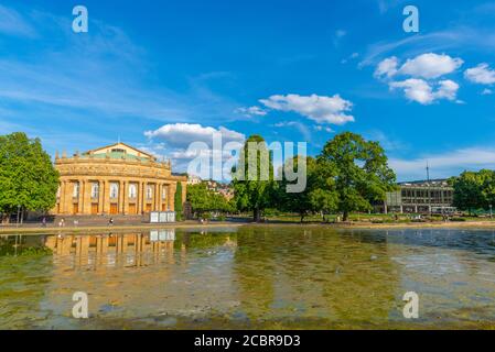 Staatstheater Stuttgart théâtre à Oberer Schlossgarten ou Upper Castle Garden, Stuttgart, Etat fédéral du Bade-Wurtemberg, Allemagne du Sud, Europe Banque D'Images