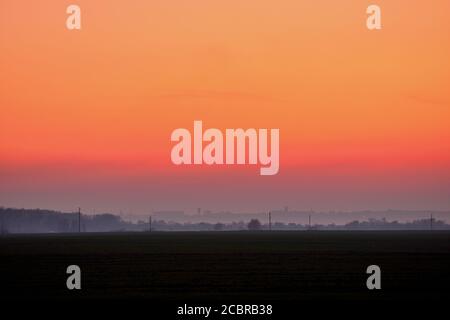 Vue sur la ville de Romny au coucher du soleil, Oblast de Sumy, Ukraine Banque D'Images