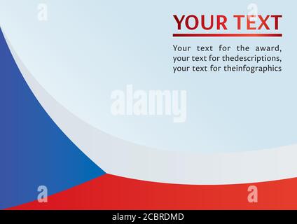 Drapeau de la République tchèque, modèle de la bourse, document officiel avec le drapeau de la République tchèque Illustration de Vecteur