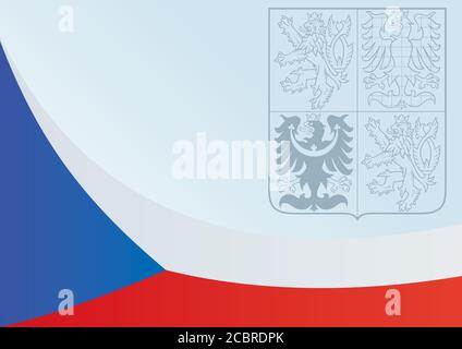 Drapeau de la République tchèque, modèle de la bourse, document officiel avec le drapeau de la République tchèque Illustration de Vecteur