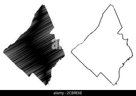 Mississauga City (Canada, province de l'Ontario) carte illustration vectorielle, croquis de la ville de Mississauga carte Illustration de Vecteur