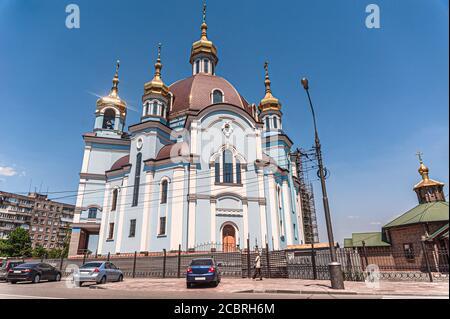 Église orthodoxe russe à Marioupol, Ukraine Banque D'Images