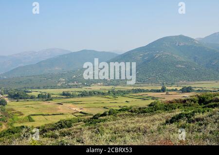 Plaine alluviale de Liamone-Tiuccia en Corse-du-Sud Banque D'Images