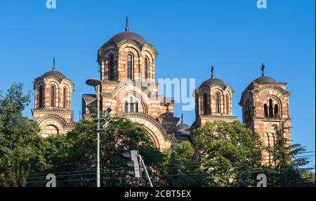 Église orthodoxe serbe Saint-Marc (Église Saint-Marc) à Belgrade, Serbie. Il a été construit dans le style serbo-byzantin, achevé en 1940, sur le site Banque D'Images