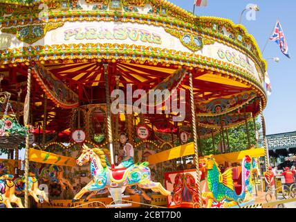 Carrousel pour enfants, Jubilee Gardens, London Borough of Lambeth, Grand Londres, Angleterre, Royaume-Uni Banque D'Images