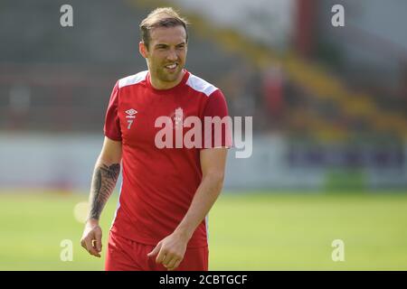 Dublin, Irlande. 15 août 2020. Karl Sheppard de Shelbourne pendant le match de première division de l'Airtricity SSE entre le Shelbourne FC et le Derry City FC à Tolka Park à Dublin, Irlande, le 15 août 2020 (photo par Andrew SURMA/SIPA USA) Credit: SIPA USA/Alay Live News Banque D'Images