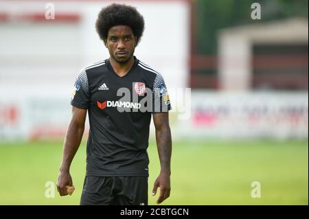 Dublin, Irlande. 15 août 2020. Walter Figueira de Derry City déçu lors du match de première division de l'Airtricity SSE entre le Shelbourne FC et le Derry City FC à Tolka Park à Dublin, Irlande, le 15 août 2020 (photo par Andrew SURMA/SIPA USA) crédit: SIPA USA/Alay Live News Banque D'Images