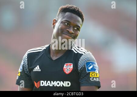 Dublin, Irlande. 15 août 2020. Ibrahim Meite de Derry City pendant le match de première division de l'Airtricity SSE entre Shelbourne FC et Derry City FC à Tolka Park à Dublin, Irlande le 15 août 2020 (photo par Andrew SURMA/SIPA USA) crédit: SIPA USA/Alay Live News Banque D'Images