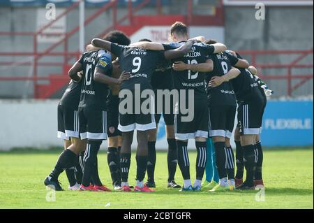 Dublin, Irlande. 15 août 2020. Derry City FC en photo lors du match SSE Airtricity Premier Division entre Shelbourne FC et Derry City FC à Tolka Park à Dublin, Irlande, le 15 août 2020 (photo par Andrew SURMA/SIPA USA) Credit: SIPA USA/Alay Live News Banque D'Images