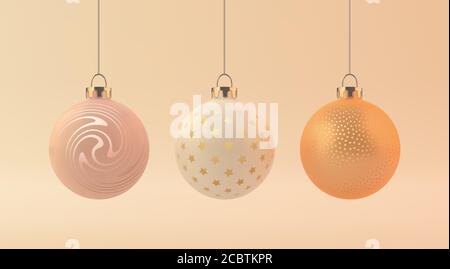 Jeu de boules de Noël Illustration de Vecteur