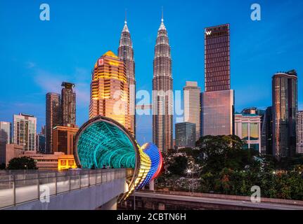 Le pont Saloma Link à Kuala Lumpur, Malaisie Banque D'Images