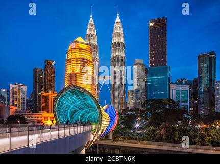 Le pont Saloma Link à Kuala Lumpur, Malaisie Banque D'Images