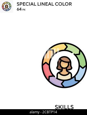 Compétences icône spéciale de vecteur de couleur de ligne. Icônes de compétences pour votre projet d'entreprise Illustration de Vecteur