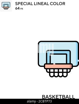 Icône de vecteur de couleur spécial basket-ball. Icônes de basket-ball pour votre projet d'entreprise Illustration de Vecteur