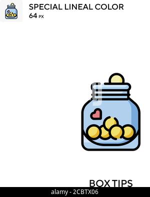 Conseils de boîte icône spéciale de vecteur de couleur de ligne. Icônes Box Tips pour votre projet d'entreprise Illustration de Vecteur