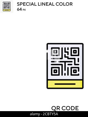 Code QR icône spéciale de vecteur de couleur de ligne. Icônes de code QR pour votre projet d'entreprise Illustration de Vecteur