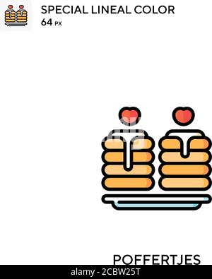 Poffertjes icône spéciale de vecteur de couleur de ligne. Icônes Poffertjes pour votre projet d'entreprise Illustration de Vecteur