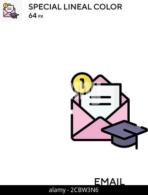 Envoyer par e-mail une icône de vecteur de couleur de ligne spéciale. Icônes d'e-mail pour votre projet d'entreprise Illustration de Vecteur