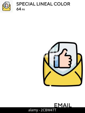 Envoyer par e-mail une icône de vecteur de couleur de ligne spéciale. Icônes d'e-mail pour votre projet d'entreprise Illustration de Vecteur