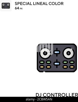 DJ Controller icône spéciale de vecteur de couleur linéaire. Icônes de contrôleur DJ pour votre projet d'entreprise Illustration de Vecteur