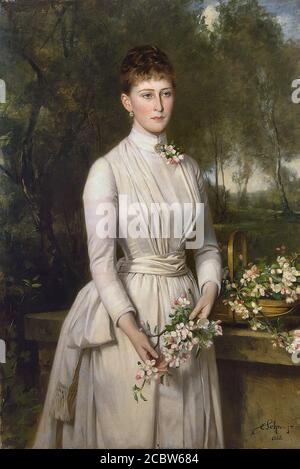 Sohn Carl Rudolph - Portrait de la Grande duchesse Elizaveta Fyodorovna - École allemande - 19e siècle Banque D'Images