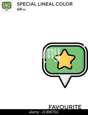 Icône de vecteur de couleur spécial de ligne favori. Icônes préférées pour votre projet d'entreprise Illustration de Vecteur