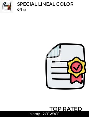 Icône de vecteur de couleur spécial de l'épaisseur de ligne la plus notée. Icônes les mieux notées pour votre projet d'entreprise Illustration de Vecteur