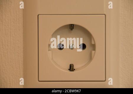 Détail d'une prise électrique Banque D'Images