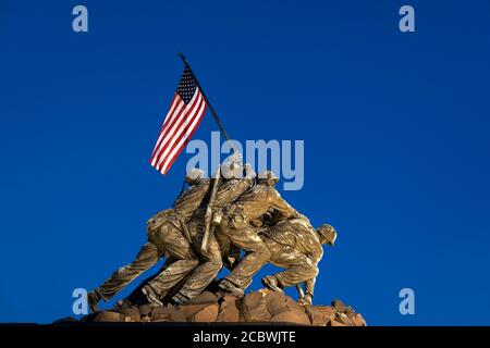 Marine Corps War Memorial, aussi le Mémorial Iwo Jima, Arlington Ridge Park, Arlington, Virginia, USA Banque D'Images