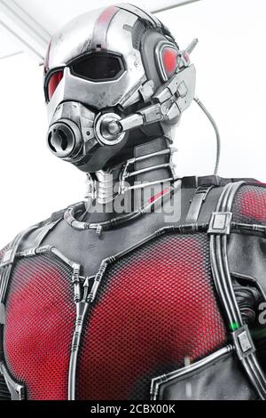 Costume de ANT Man à l'expérience Avengers à Treasure Island Hotel and Casino sur Las Vegas Strip.Avengers Endgame. Banque D'Images