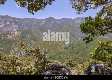 Gorropu Canyon dans l'île de Sardaigne, vue de dessus Banque D'Images