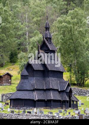 Borgund stave église à la tête de Laerdale dans le centre de la Norvège de Vestland construit au XIIe siècle Banque D'Images