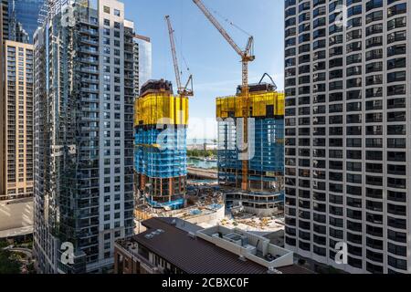 Construction dans le quartier Lakeshore est Banque D'Images