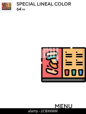 Menu icône spéciale de vecteur de couleur de ligne. Icônes de menu pour votre projet d'entreprise Illustration de Vecteur