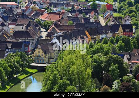 Paysage urbain de Sulz am Neckar d'en haut Banque D'Images