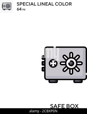 Case à cocher icône spéciale de vecteur de couleur de ligne. Icônes de coffre-fort pour votre projet d'entreprise Illustration de Vecteur
