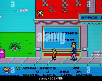 Jeu SEGA Megadrive - The Simpsons: Bart Vs. The Space Mutants - Complet PAL 1992