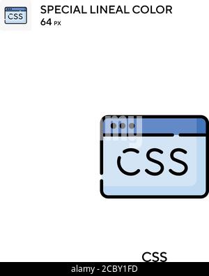 CSS icône spéciale de vecteur de couleur de ligne. Icônes CSS pour votre projet d'entreprise Illustration de Vecteur