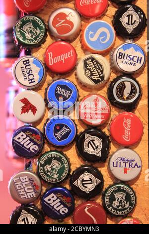 Bouchons pour bouteilles de bière Banque D'Images
