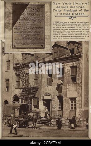 New York demeure de James Monroe, deux fois président des États-Unis, 63 Prince Street, New York City Banque D'Images