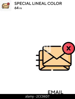 Envoyer par e-mail une icône de vecteur de couleur de ligne spéciale. Icônes d'e-mail pour votre projet d'entreprise Illustration de Vecteur