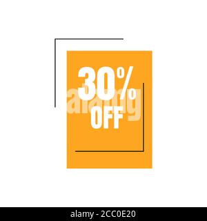 30 % de rabais solde 30 % de rabais sur la bannière de l'affiche promotionnelle du marketing Illustration du vecteur de conception Illustration de Vecteur