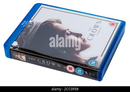 La série TV Crown Netflix - disque Blu-ray de saison 1 ensemble de boîtes Banque D'Images