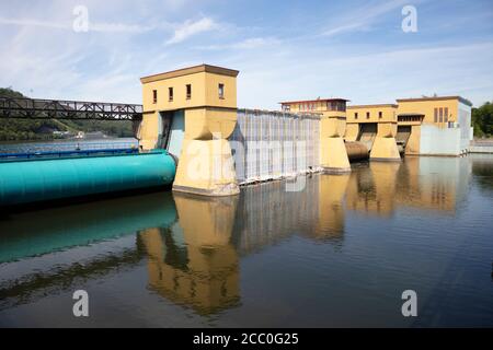 Barrage à Hengsteysee, Herdecke, Hagen, région de la Ruhr, Rhénanie-du-Nord-Westphalie, Allemagne, Europe Banque D'Images