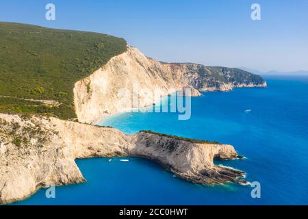 Porto Katsiki - une plage célèbre à Lefkada, dans les îles Ioniennes, en Grèce Banque D'Images