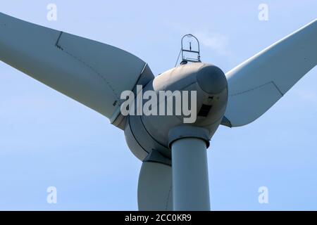 Close Up Windmill avec Sun Flare à Marken pays-Bas 6-8-2020 Banque D'Images