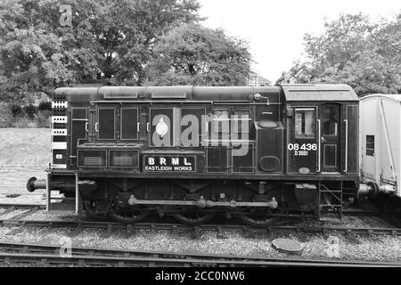 Un shunter de classe 08 à la gare de Swanage. Banque D'Images