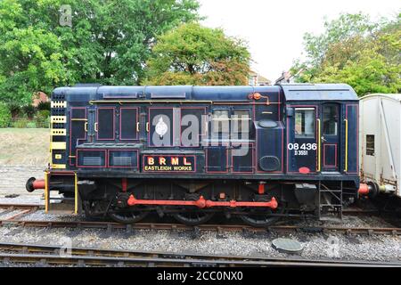 Un shunter de classe 08 à la gare de Swanage. Banque D'Images